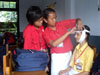Student demonstrated First Aid during the School Mock Drill